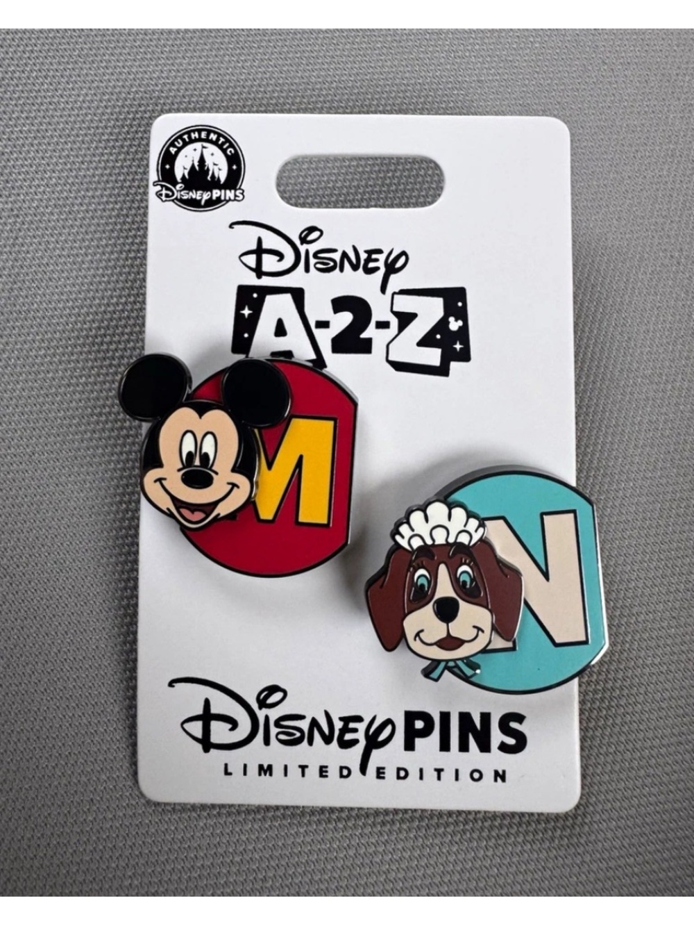 2026 Disney Parks A-2-Z Mickey Mouse & Nana 2 pin set LE 1250 A 2 Z Pin